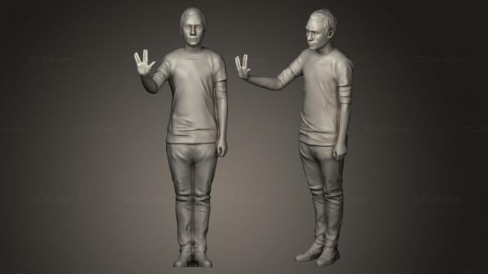 Статуэтки известных личностей (Шелдон Купер, STKC_0106) 3D модель для ЧПУ станка
